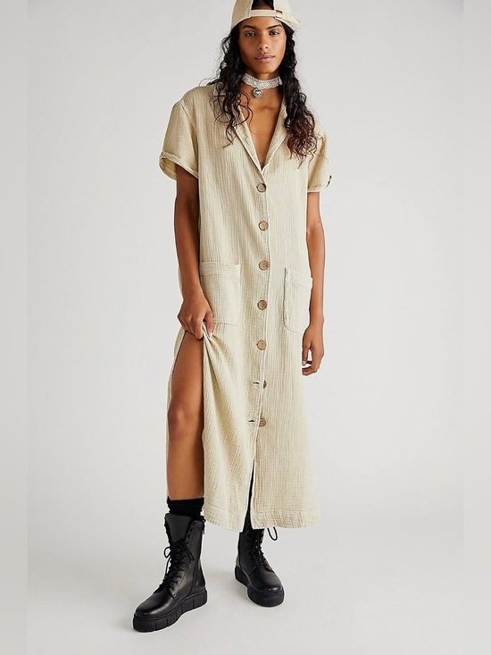 Free People Dresses & Skirts - Free People Almeda Buttondown 100%
Cotton Dress Size Small